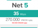Gói cước cáp quang viettel 35 Mbps giá chỉ 270.000